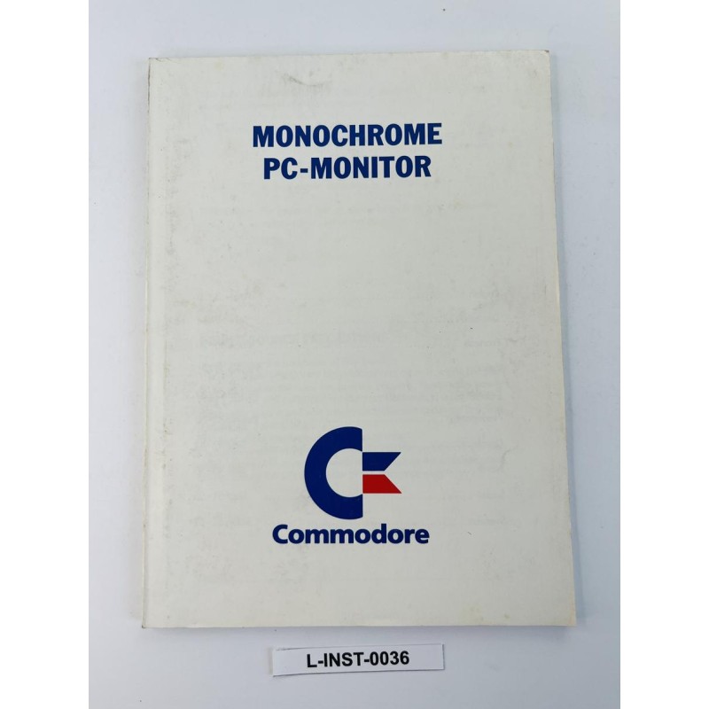 Instrukcja obsługi Commodore Monochrome PC-Monitor