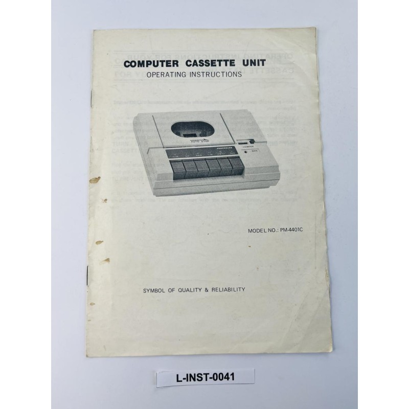 Instrukcja obsługi Computer Cassette Unit PM-4401C