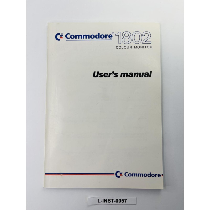 Instrukcja obsługi Commodore 1802 Colour Monitor