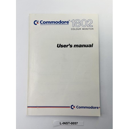 Instrukcja obsługi Commodore 1802 Colour Monitor