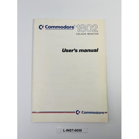 Instrukcja obsługi Commodore 1802 Colour Monitor