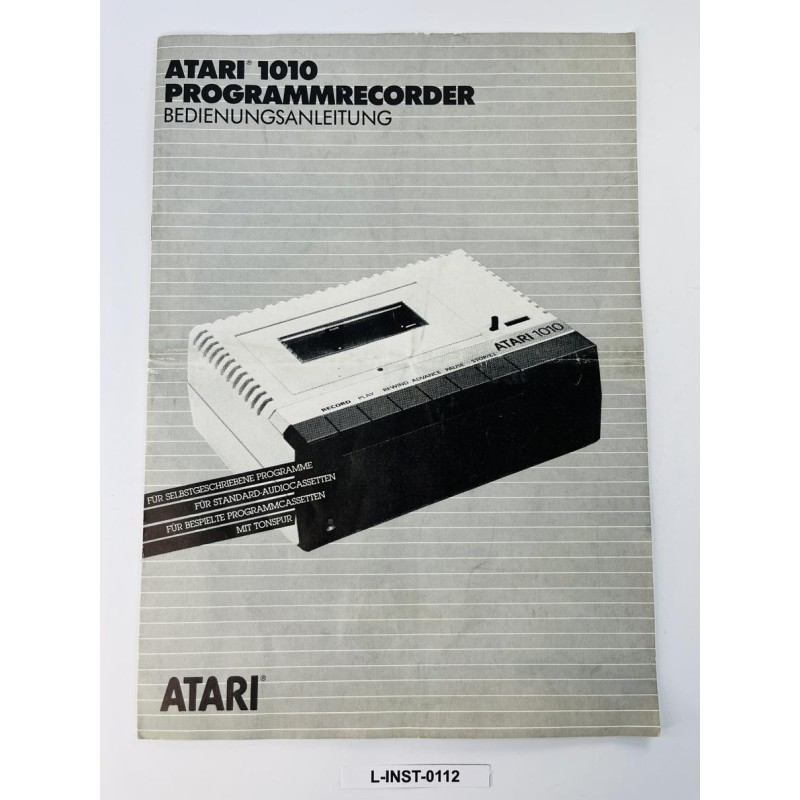 Atari 1010 Program Recorder - Instrukcja obsługi (Bedienungsanleitung)