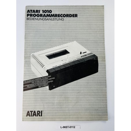 Atari 1010 Program Recorder - Instrukcja obsługi (Bedienungsanleitung)