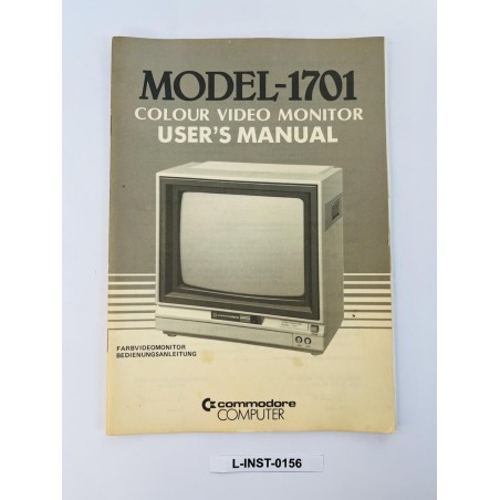 Instrukcja obsługi monitora Commodore 1701