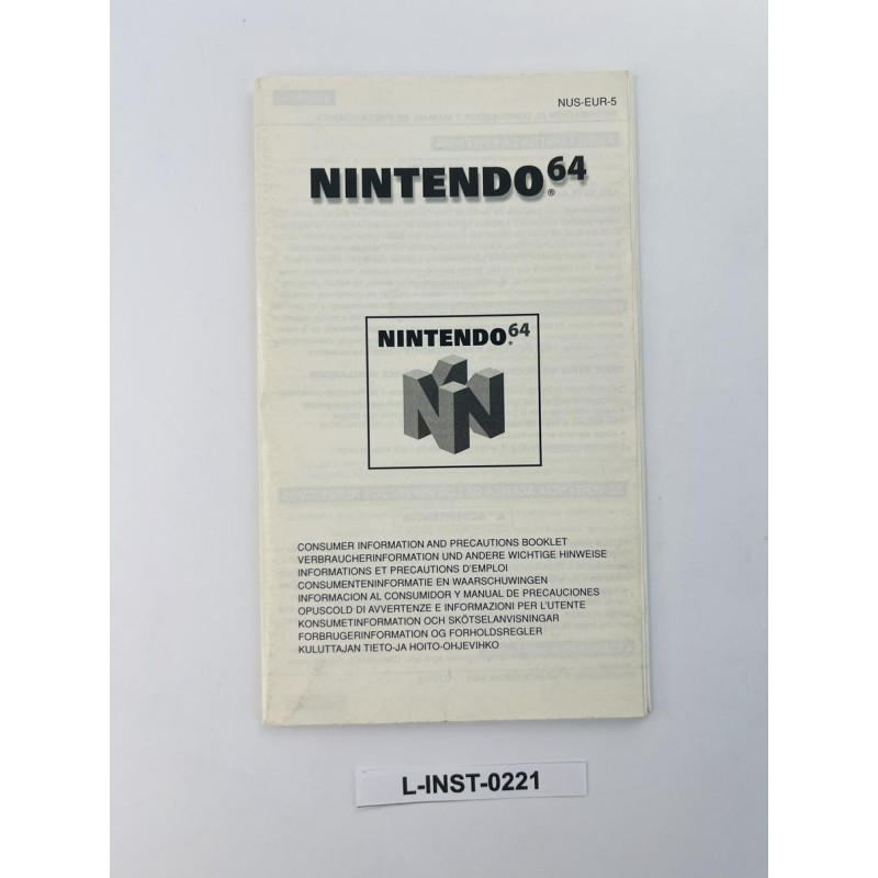 Instrukcja obsługi Nintendo 64 (Consumer Information)