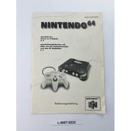 Instrukcja obsługi Nintendo 64 (Bedienungsanleitung)