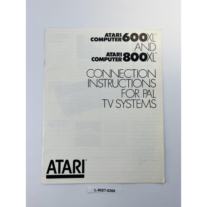 Instrukcja obsługi Atari 600XL i 800XL (Connection Instructions)