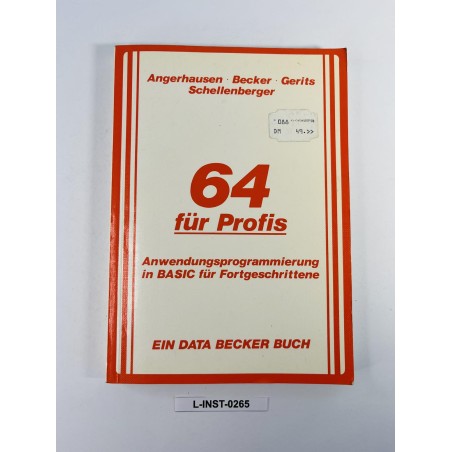 Książka Data Becker - 64 für Profis: Anwendungsprogrammierung in BASIC