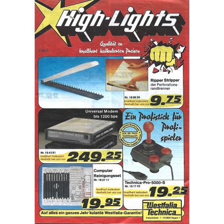 Katalog Westfalia Technica High-Lights nr 2/1989
