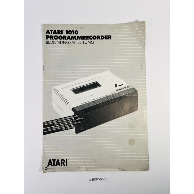 Instrukcja obsługi Atari 1010 Programmrecorder (Bedienungsanleitung)