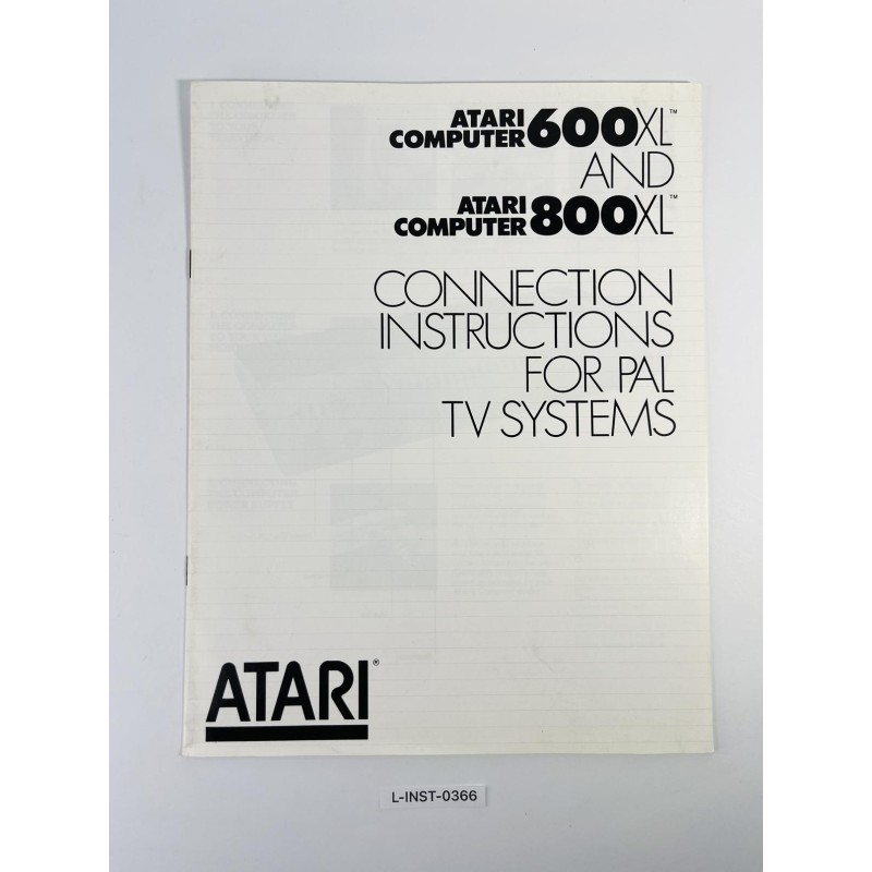 Instrukcja obsługi Atari 600XL and 800XL (Connection Instructions for PAL TV Systems)
