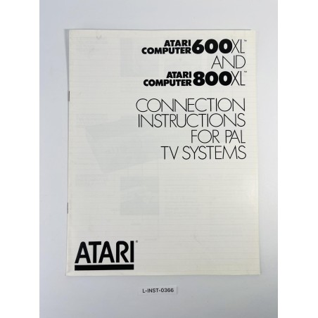 Instrukcja obsługi Atari 600XL and 800XL (Connection Instructions for PAL TV Systems)