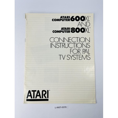 Instrukcja obsługi Atari 600XL and 800XL: Connection Instructions for PAL TV Systems
