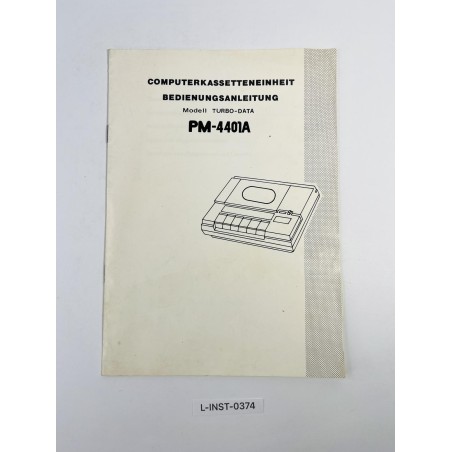 Instrukcja obsługi Computer-Kassetteneinheit Turbo-Data PM-4401A (Bedienungsanleitung)