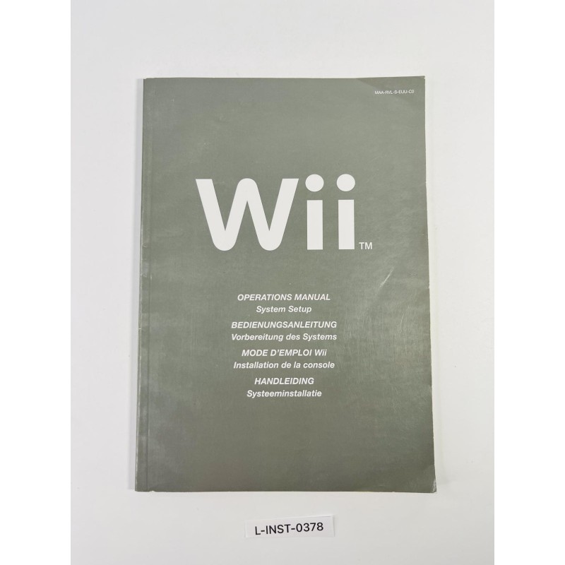 Instrukcja obsługi Nintendo Wii System Setup (Bedienungsanleitung Vorbereitung des Systems)