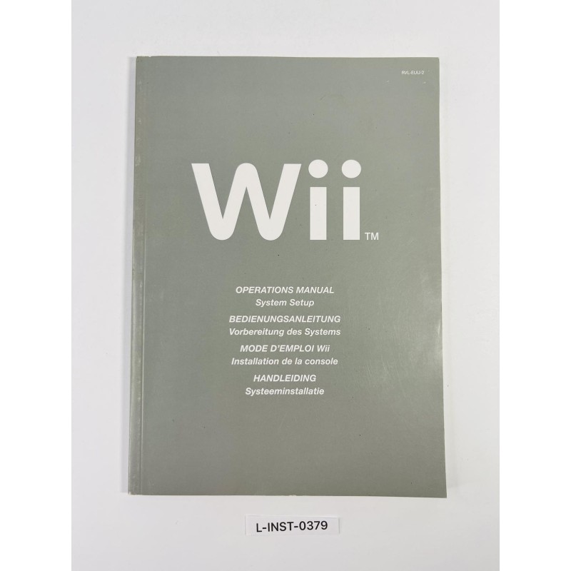 Instrukcja obsługi Nintendo Wii System Setup (Bedienungsanleitung Vorbereitung des Systems)