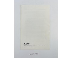 Instrukcja obsługi Atari SM124 High-Resolution Monochrome Monitor (Owner's Manual)