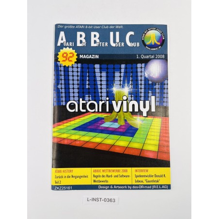 Magazyn ABBUC nr 92/2008 (Atari Vinyl)