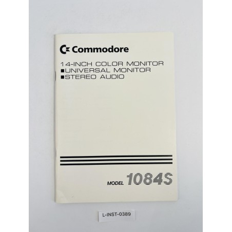 Instrukcja obsługi Commodore 14-Inch Color Monitor (Universal Monitor Stereo Audio Model 1084S)
