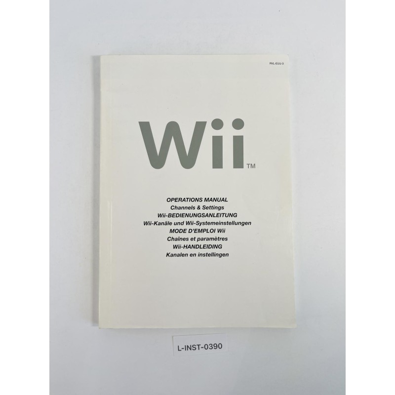 Instrukcja obsługi Nintendo Wii (Operations Manual Channels & Settings)