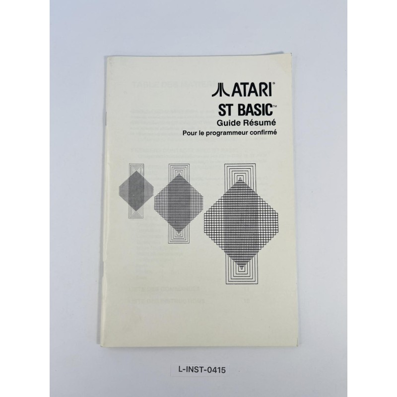 Podręcznik Atari ST BASIC (Guide Résumé)