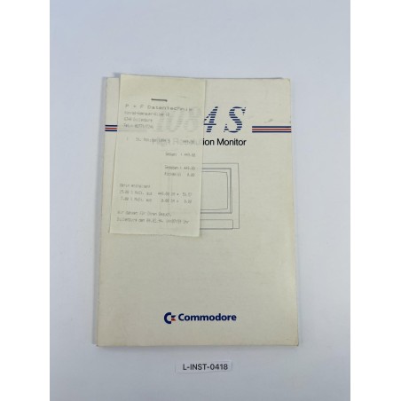 Instrukcja obsługi Commodore 1084S High Resolution Monitor