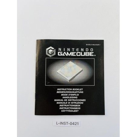 Instrukcja obsługi Nintendo GameCube (Instruction Booklet) karty pamięci