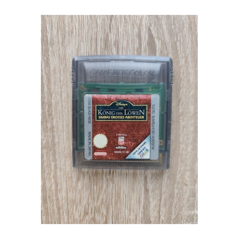 Konig der Lowen Nintendo Gameboy LIon King Król Lew Lion King
