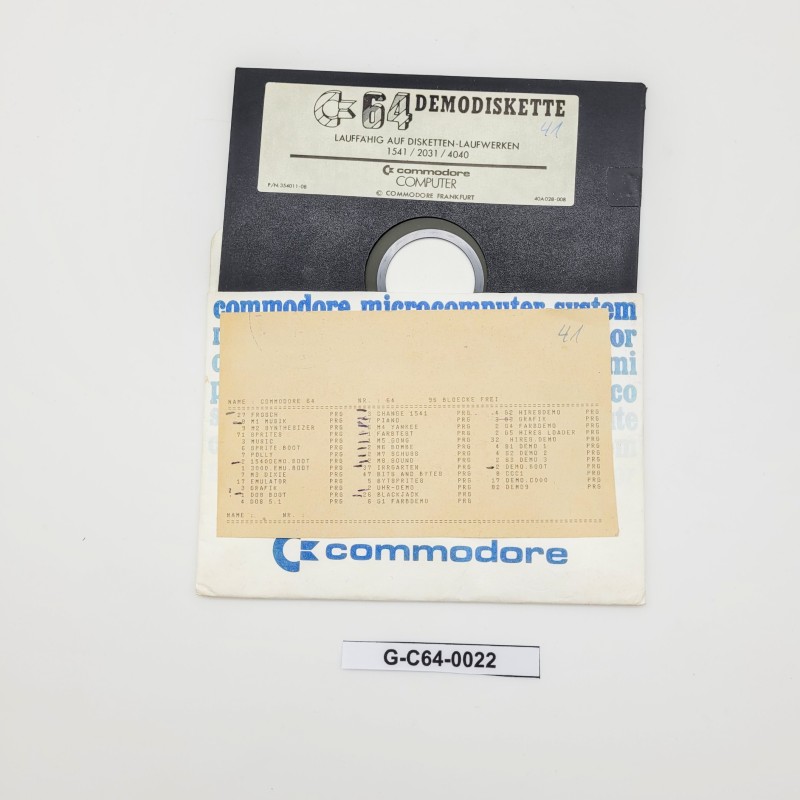 C64 Demodiskette + Spis programów (C64)