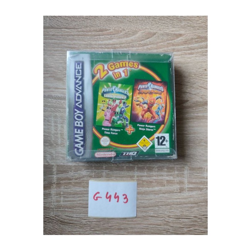 2 Games in 1 Power Rangers Time Force + Power Rangers Ninja Storm GBA
